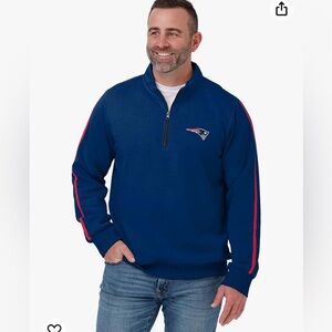 Patriots NFL 1/4 Zip Fleece Pullover | 3XL | Playoff Ready